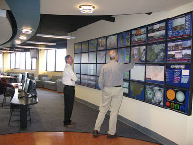 weather center map wall