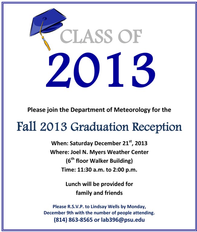 2013 December Graduation Reception