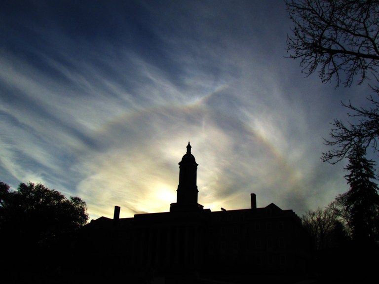 Bryant Sell halo above Old Main